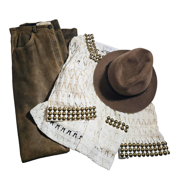 Trina Turk Cotton size 8 sweater with brass - Picture 8 of 16